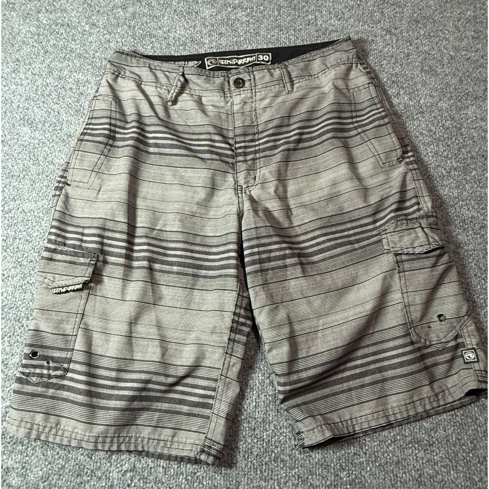 Ocean Current‎ Feather Lite Amphibious Striped Cargo Shorts Mens Size 30